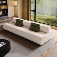 Canapé-lit moderne et créatif en tissu écologique, capitonné, pour salon, hôtel, emballé sous vide et compressé