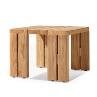 Ensemble de canapé de jardin en bois de teck pour villa de luxe, une place, moderne, écologique, durable, résistant à la rouille, imperméable