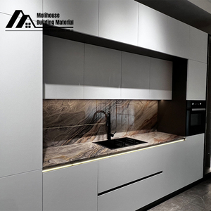 Mobili da <span class=keywords><strong>Cucina</strong></span> Moderni in HDF con Doppio Cestello Estraibile, Armadio in Legno con Lavello e Fornello - Product Image 2