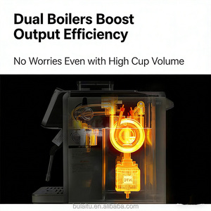Nueva Máquina de Espresso Italiana Comercial de 2200W con Bomba Integrada, Caldera Doble, Acero Inoxidable, 20 Bares, de un Toque, BSD-905 Comercial - Product Image 3