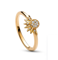 2023 été libération céleste femmes mode bijoux en acier inoxydable bleu étincelant lune et étoile Couple anneaux