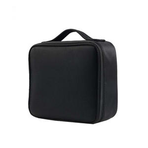 Bolsa de maquillaje popular para mujer, negra, de gran capacidad, con cierre de cremallera, organizador de cosméticos portátil, estuche de almacenamiento para productos de cuidado de la piel para viaje - Product Image 1