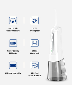 Irrigador Bucal Inalámbrico Portátil de 300 ml, Fuente de Alimentación USB, Resistente al Agua, para Hogar, Hotel, Auto y Viajes, FOMIS - Product Image 5