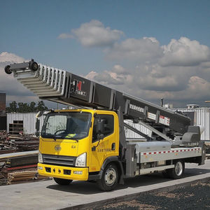 JIUHE 55m échelle d'accès télescopique aérienne montée camion de transport de marchandises chariot élévateur à échelle - Product Image 6