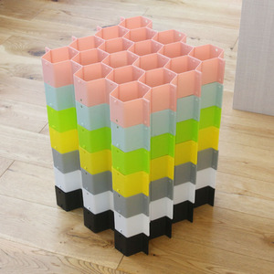 Separadores de Cajones Tipo Panal de Abeja, Blancos, Rectangulares, Organizador de Maquillaje para Dormitorio, Organizador de Ropa Resistente - Product Image 3
