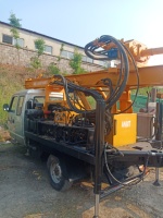 Equipo de Perforación de Segunda Mano Usado ANBIT300 para Pozos de Agua, Tipo Triciclo Tractor Hidráulico con Profundidad de 300 m y 3 Ruedas