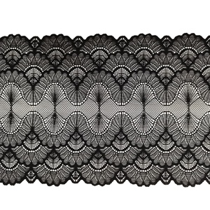 Ren lưới thun cao cấp chất liệu nylon spandex, họa tiết sóng cổ điển, viền ren thun co giãn, vải lưới trang trí nội y - Product Image 3