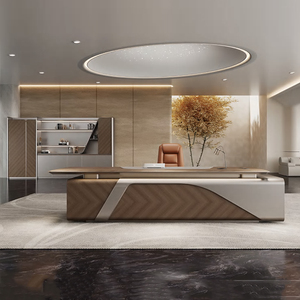 Mới hiện đại sang trọng CEO quản lý Ông Chủ L hình văn phòng hiện đại đồ nội thất văn phòng bàn điều hành văn phòng máy tính bàn Bàn - Product Image 4