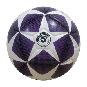 Оптовая продажа, высокое качество, размер 5, машинный сшитый футбольный мяч толщиной 4 мм, полиуретановая пряжа, обмотанная подкладка, 12 шт., тренировочные футбольные мячи