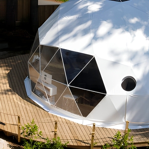 Geodesic <b>Dome</b> Yurt <b>Tent</b> PVC Fabric Waterproof Windproof Inflatable Camping Shelter for Glamping Outdoor Events - Product Image 4