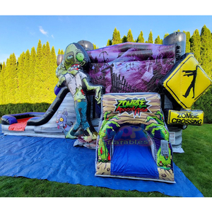Outdoor commercial halloween <b>inflatable</b> haunted <b>house</b> jumper bounce <b>house</b> bouncy castle with slide - Product Image 6