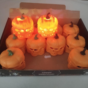 Halloween Flameless Candles Halloween Candles <b>Pumpkin</b> Night Lights Yellow Tea Light <b>Pumpkin</b> Tea - Product Image 1