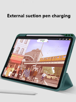 Housse de protection en silicone souple pour tablette iPad Air 4/5 10.9 pouces avec fente pour stylo droite