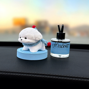 เครื่องกระจายกลิ่นรูปสุนัขน่ารัก สีฟ้า ขนาดเล็ก ไม่ต้องใช้ไฟฟ้า ของตกแต่งแผงหน้าปัดรถยนต์ กลิ่นหอมธรรมชาติ - Product Image 3