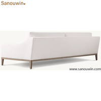 Ensemble de canapés de salon modernes et écologiques en tissu, comprenant un canapé 3 places, un fauteuil et un ottoman, pour la maison, l'hôtel, la villa, la salle à manger