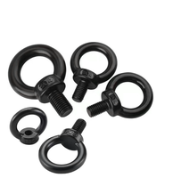 Baut Pengangkat & Mur Pengangkat Baja Tahan Karat Hitam 304 Standar Nasional Hoist Ring M3 M4 M5 M6 M8 M10 M12