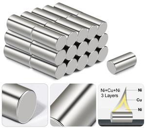 N52 magnete al neodimio Super terra rara Dropshipping personalizzato rivestito di materiale <span class=keywords><strong>magnetico</strong></span> magneti permanenti cilindro - Product Image 3