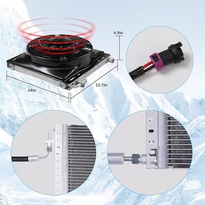 ชุดระบบแอร์รถยนต์ TELCOOL 12V 750W 8750BTU สำหรับติดตั้งบนแผงหน้าปัด ระบบทำความเย็นและความร้อน สำหรับรถบรรทุก/รถบ้าน/รถตู้/รถเก๋ง รถยนต์โบราณ รถขุด แบบแยกส่วน - Product Image 5