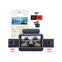 360 °   Caméra embarquée 4 canaux Full View avant, intérieur, arrière gauche et droite, vision nocturne, WiFi, surveillance de stationnement 24h/24