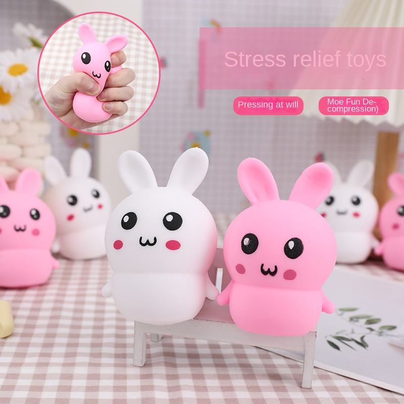Cartoon Animal Silicone Decompression Squishy Exclusive TRP Creative Music Flour Rabbit Toy Novelty PU Cross-Border for Boys
