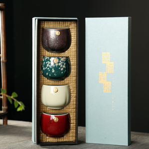 ชุดถ้วยชาทำมือสไตล์วินเทจ เปลี่ยนสีได้ ขนาดใหญ่ ชุดชงชาแบบกังฟู พร้อมกล่อง<span class=keywords><strong>ของ</strong></span>ขวัญบุฟองน้ำ เหมาะสำหรับคนรักชา งานแต่งงาน - Product Image 1