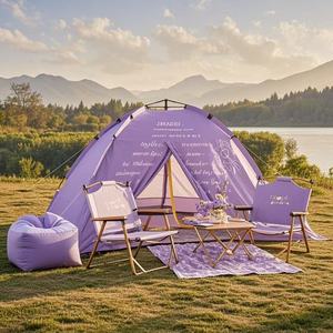 Gran lujo púrpura 2025 gran oferta tienda de campaña de apertura rápida pesca DIY refugio de pesca en hielo dos dormitorios tienda de nieve de invierno de cuatro estaciones - Product Image 1