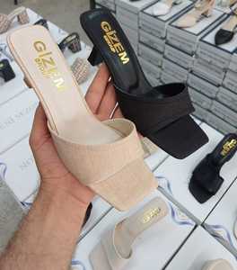 รองเท้าแตะส้นสูงแบบใสประดับเพชรสำหรับผู้หญิง ส้นสูง 7 ซม. ไซส์ 36-40 ผลิตในตุรกี - Product Image 3