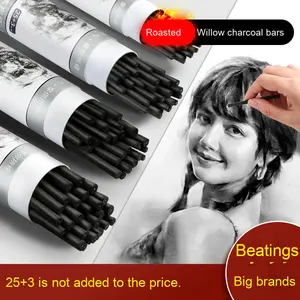 Bâtons et crayons de charbon de bois de saule en coton pour fournitures d'art Outils de dessin de croquis de peinture chinoise-pour la modélisation - Product Image 2