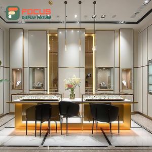 Comptoir de présentation de bijoux moderne, surface polie, pour centre commercial - Product Image 1