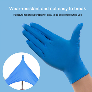 Nitrile kiểm tra găng tay bột nhà miễn phí Găng tay Nitrile màu xanh Găng tay dùng một lần Nitrile tay làm việc găng tay dùng một lần - Product Image 2