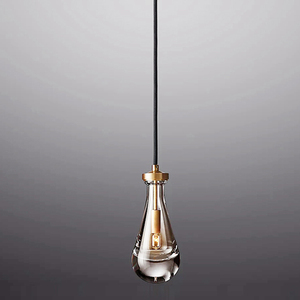 Cozee Lighting Nordic Brass Metal Water Drop Shape Chandeliers pendant Lights <strong>Rain</strong> drop crystal <strong>lamp</strong> Vintage Antique lighting - Product Image 2