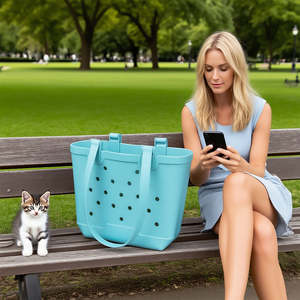 Новая модная пляжная сумка-тоут из ЭВА <span class=keywords><strong>2026</strong></span> года: водонепроницаемая, прочная, для женщин, хит продаж - Product Image 3