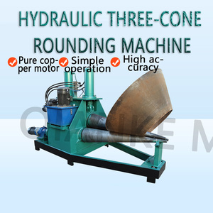 Máquina semiautomática hidráulica de tres rodillos para curvar chapa de hierro en cono, máquina de conificación cónica - Product Image 2