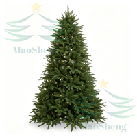 Sapin de Noël artificiel réaliste en PE/PVC de 7 pieds, pré-éclairé, pour extérieur et intérieur, vente en gros, fournisseur OEM, personnalisable