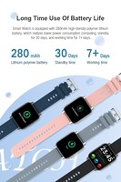 Reloj inteligente C20 con llamadas Bluetooth, pantalla grande cuadrada IPS de 1,8 pulgadas, control del ritmo cardíaco y de la presión arterial, deportes