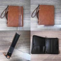 Étui de protection pour Bible en cuir PU gaufré avec logo personnalisé, fermeture éclair, couverture rigide, pour cadeaux d'église