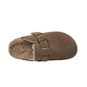 Nouvelles Sandales Birkenstock Classiques de Haute Qualité d'<span class=keywords><strong>Hiver</strong></span> pour Femmes, Clogs en Liège avec Support de Voûte Plantire, <span class=keywords><strong>Mules</strong></span> Pelucheuses Tendance pour Filles - Product Image 3