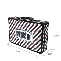 Sac de styliste Portable, valise, organisateur de coiffure, outil de coupe de cheveux, outil de barbier en aluminium, étui de transport pour salon de coiffure