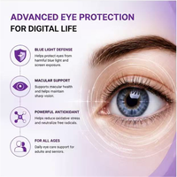 Capsules OEM Complexe Visuel Lutéine Myrtille Astaxanthine Triple Antioxydant Supplément Oculaire Clarté Visuelle Emballage Personnalisé