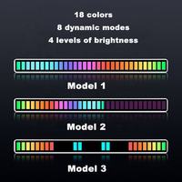 Lampe LED pour pare-brise de voiture Égaliseur sonore EL Neon Light Music Rhythm Flash Lamp RGB Rhythm Light Bar