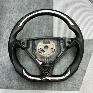 Volante de Fibra de Carbono Personalizado para <span class=keywords><strong>Maserati</strong></span> Ghibli, Volante de Carreras con Base Plana, Costuras de Cuero Personalizadas OEM - Product Image 4