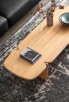 Meubles nordiques Table basse rectangulaire en bois pour salon Table basse moderne minimaliste Table à thé rustique