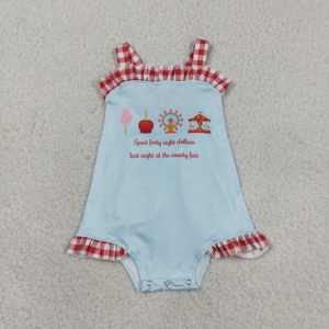 Conjunto de 2 Piezas para Niñas Pequeñas, Camiseta Túnica y Pantalones Cortos de Algodón y Spandex con Estampado Campestre, Estilo Casual, Venta al Por Mayor de Ropa Infantil - Product Image 3