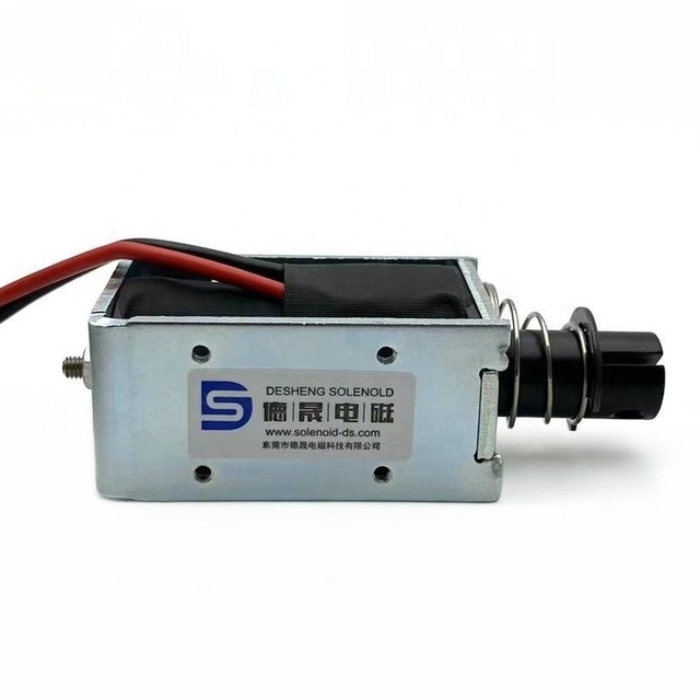 Hot Sale DS-1564 12V 24V Dc 15mm Stroke Open Frame Linear Push Pull Solenoid for Automation Equipment