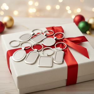 Llavero Personalizado con Logotipo, Artesanía en Metal, Aleación <span class=keywords><strong>de</strong></span> Zinc, Grabado Láser, Llavero Grabado Plateado para Regalos del Día <span class=keywords><strong>de</strong></span> San Valentín - Product Image 1