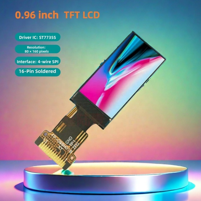 FYX Stock 0.96 Inch TFT LCD Display IPS SPI ST7735 80x160 8 Pin Display Module Color Screen for Embedded Development