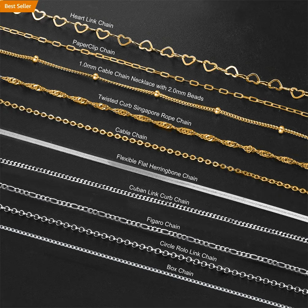 SC-5 cadena de plata 925 italiana chain jewelry Wholesale Solid Sterling Silver Cross Box Snake Bead Bamboo Twisted Link Chains