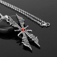 Collier avec pendentif en métal pour homme et femme, bijou de la ligue des super-héros, lame irélia, fusil en forme de ciseaux, accessoire de mode