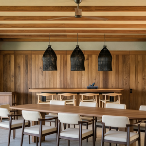 Set di Arredamento Completo per Villa Resort Costiero <span class=keywords><strong>in</strong></span> Stile Wabi con Letto a Baldacchino <span class=keywords><strong>in</strong></span> Lino, Parete a Doghe <span class=keywords><strong>in</strong></span> <span class=keywords><strong>Legno</strong></span> e Mobili da Pranzo <span class=keywords><strong>in</strong></span> <span class=keywords><strong>Legno</strong></span> e Rattan Tropicale - Product Image 2
