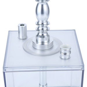 Großhandel Bestseller Acryl-Würfel-Shisha Tragbare Quadratische Shisha mit Zubehör Shisha LED-Licht Hookah - Product Image 6